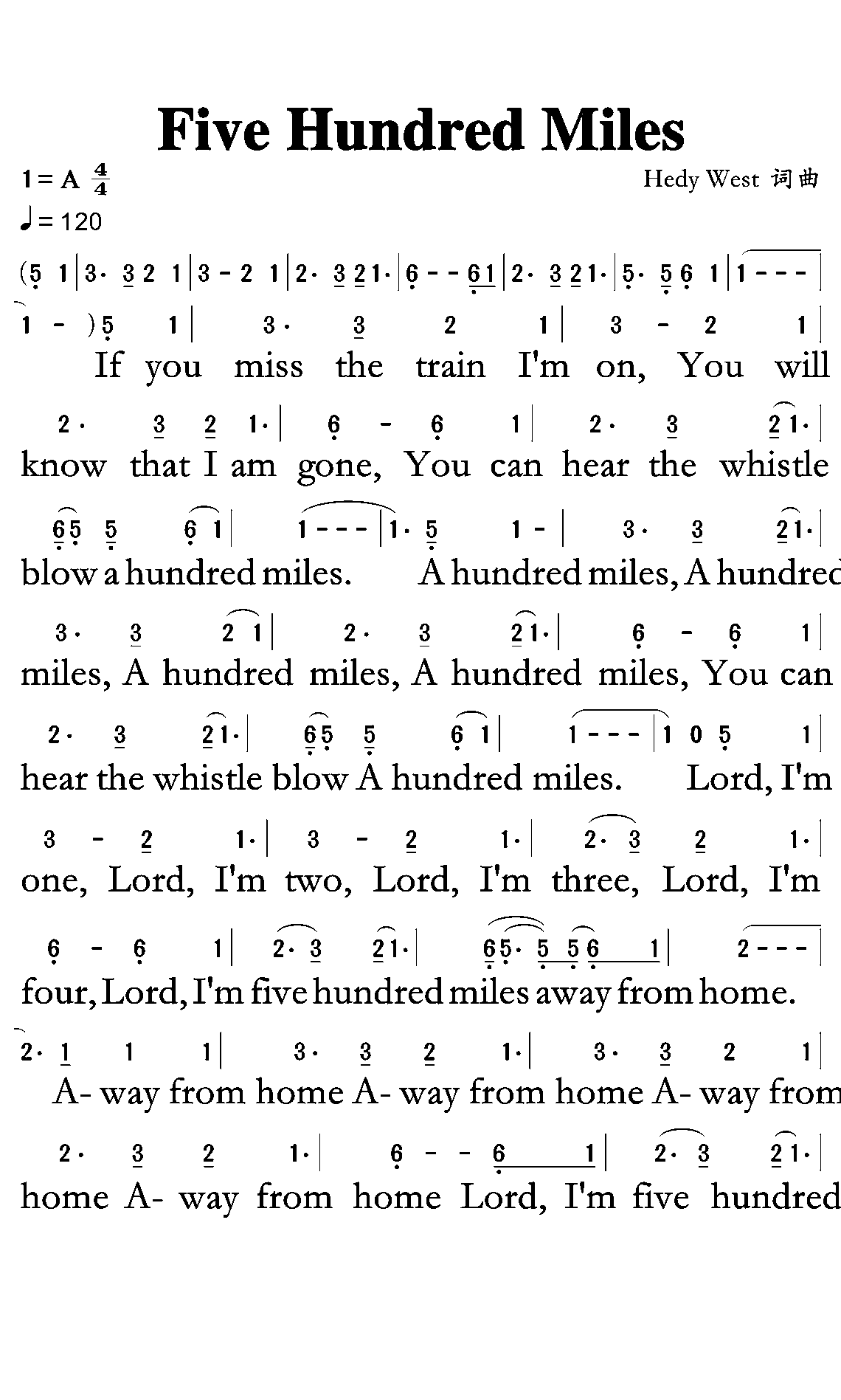 Five Hundred Miles five-hundred-miles